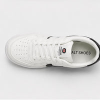 Newstep White Street white men’s casual sneakers with black details