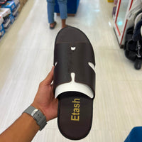 Newstep Marks casual black slide sandals with textured footbed