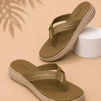 Newstep Olive Luxe olive green women’s wedge sandals