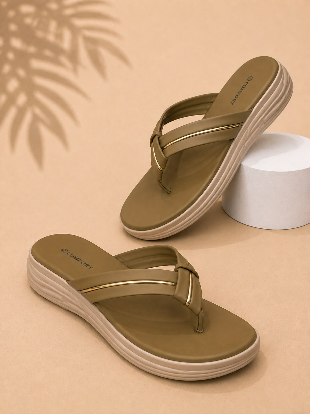 Newstep Olive Luxe olive green women’s wedge sandals
