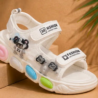 Newstep Candy Step white kids girls sandals with colorful details