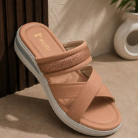 Newstep Rose Luxe nude pink women’s platform sandals
