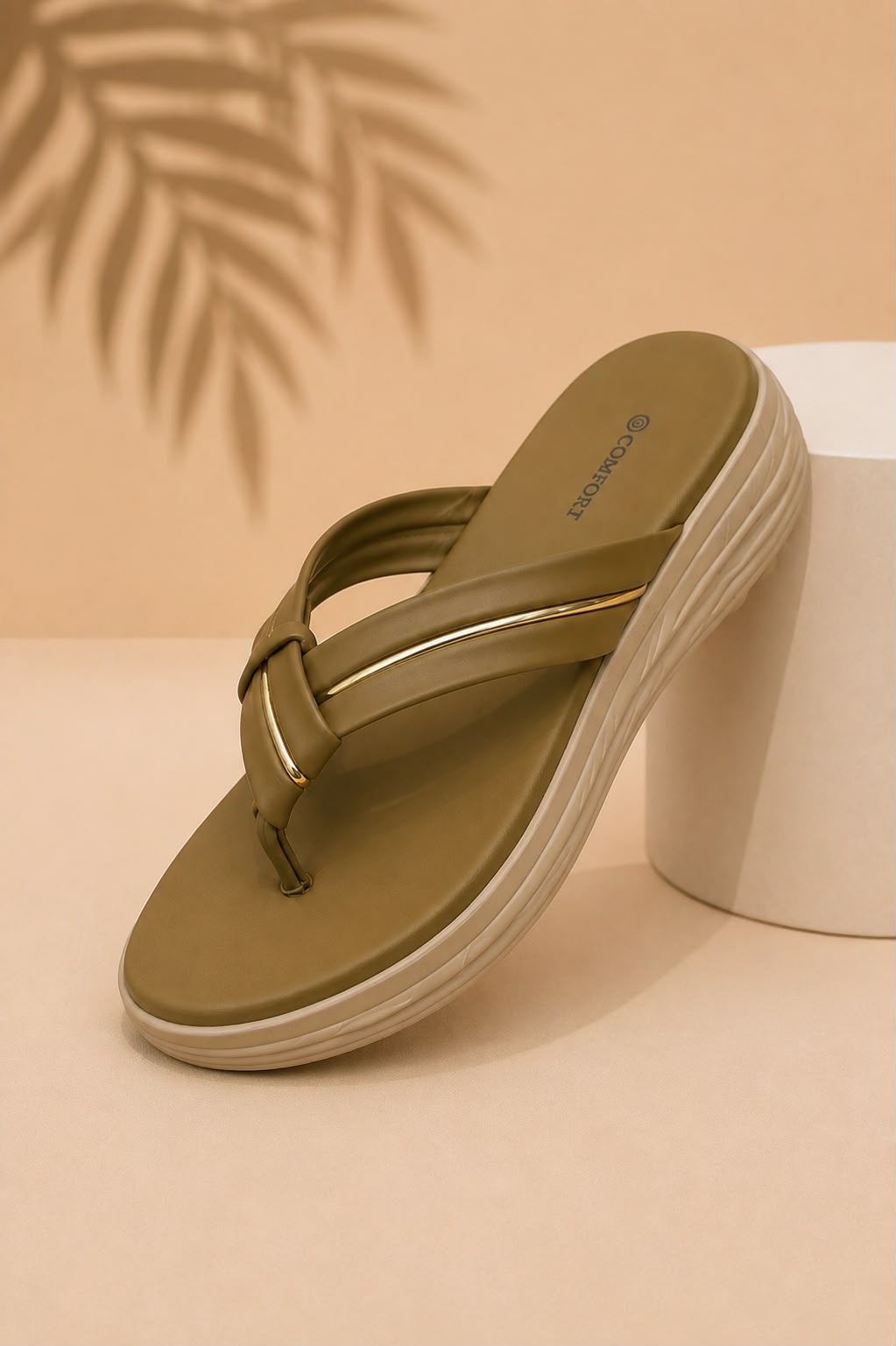 Newstep Olive Luxe olive green women’s wedge sandals