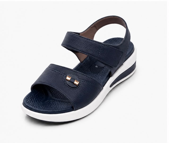Newstep Classic Navy Blue women’s comfort sandals with adjustable straps