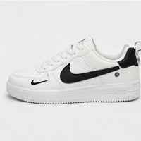 Newstep White Street white men’s casual sneakers with black details