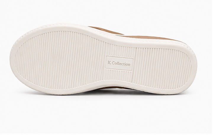Newstep Elegant Cross Strap brown wedge slippers with embellished detail