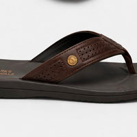 Newstep Urban Flip brown men’s casual flip flops with perforated strap
