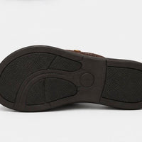 Newstep Urban Flip brown men’s casual flip flops with perforated strap
