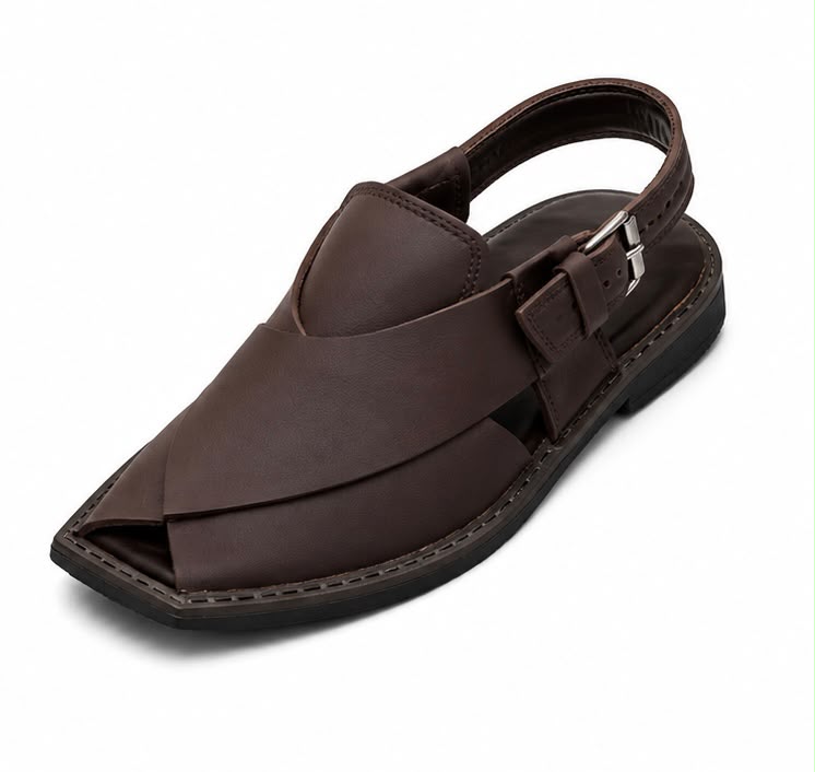 Newstep Royal Peshawari dark brown men’s traditional sandals