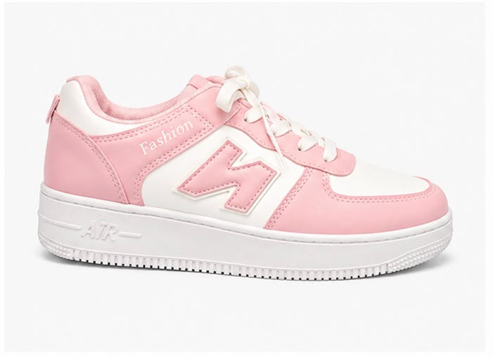 Newstep Pink and White Fashion Sneakers for Women
