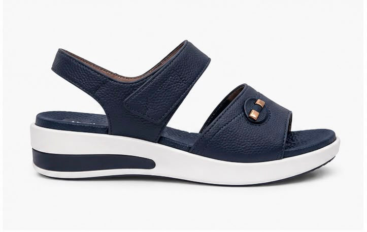 Newstep Classic Navy Blue women’s comfort sandals with adjustable straps