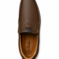 Newstep Clarks classic casual loafers in mustard and black