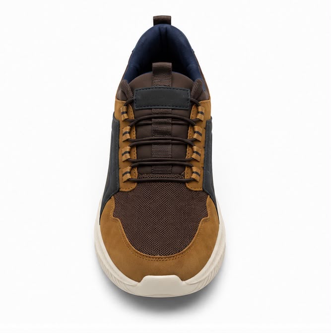 Newstep TrekPro brown and navy men’s casual sports sneakers