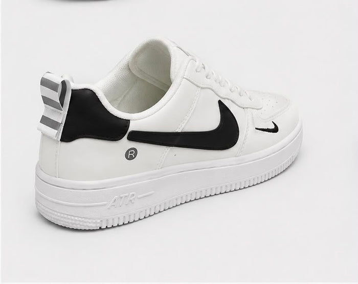 Newstep White Street white men’s casual sneakers with black details