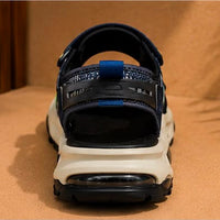 Newstep Kids Sprint boys navy blue sports sandals with green detailing