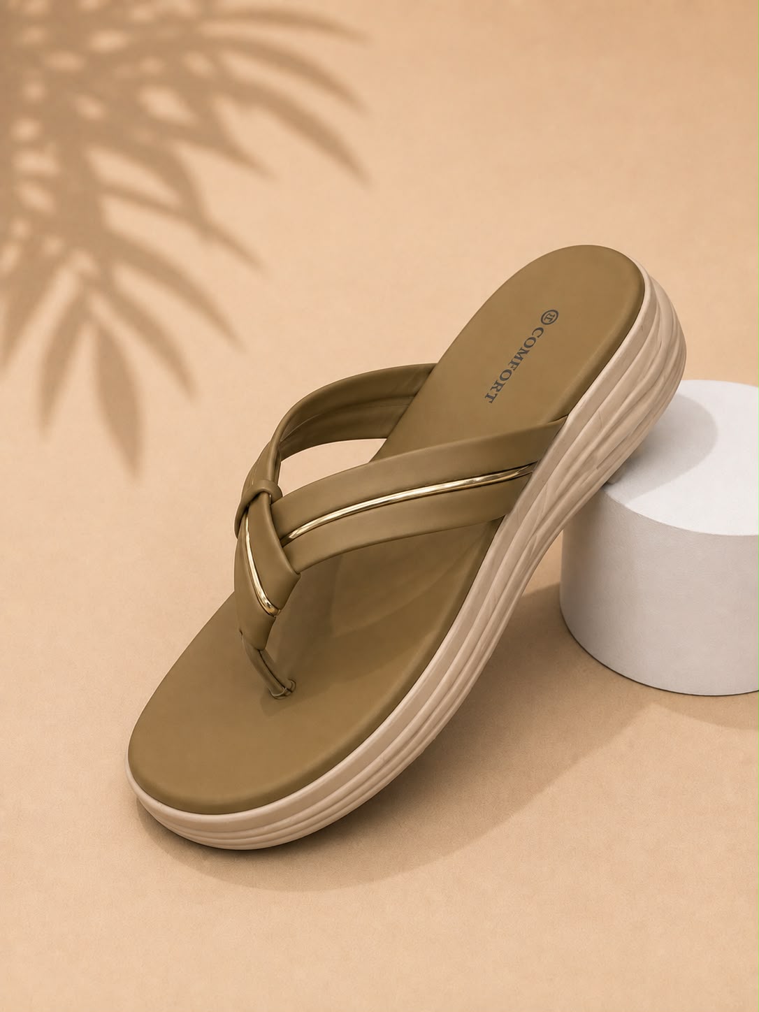 Newstep Olive Luxe olive green women’s wedge sandals