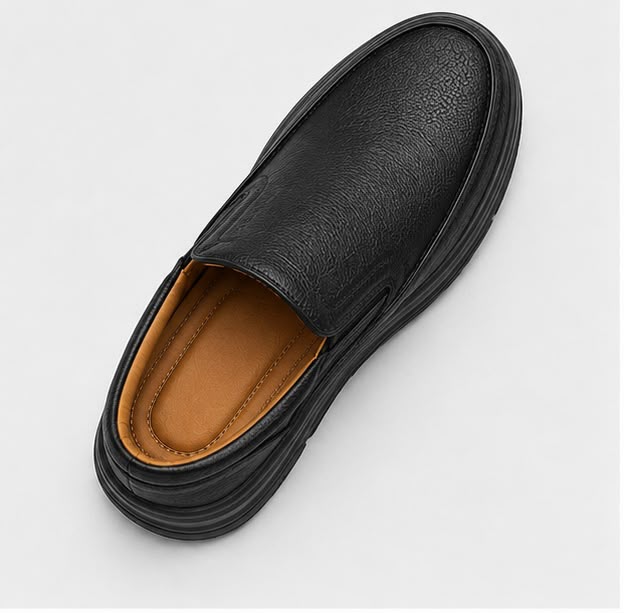 Newstep Urban Luxe black men’s casual slip-on shoes